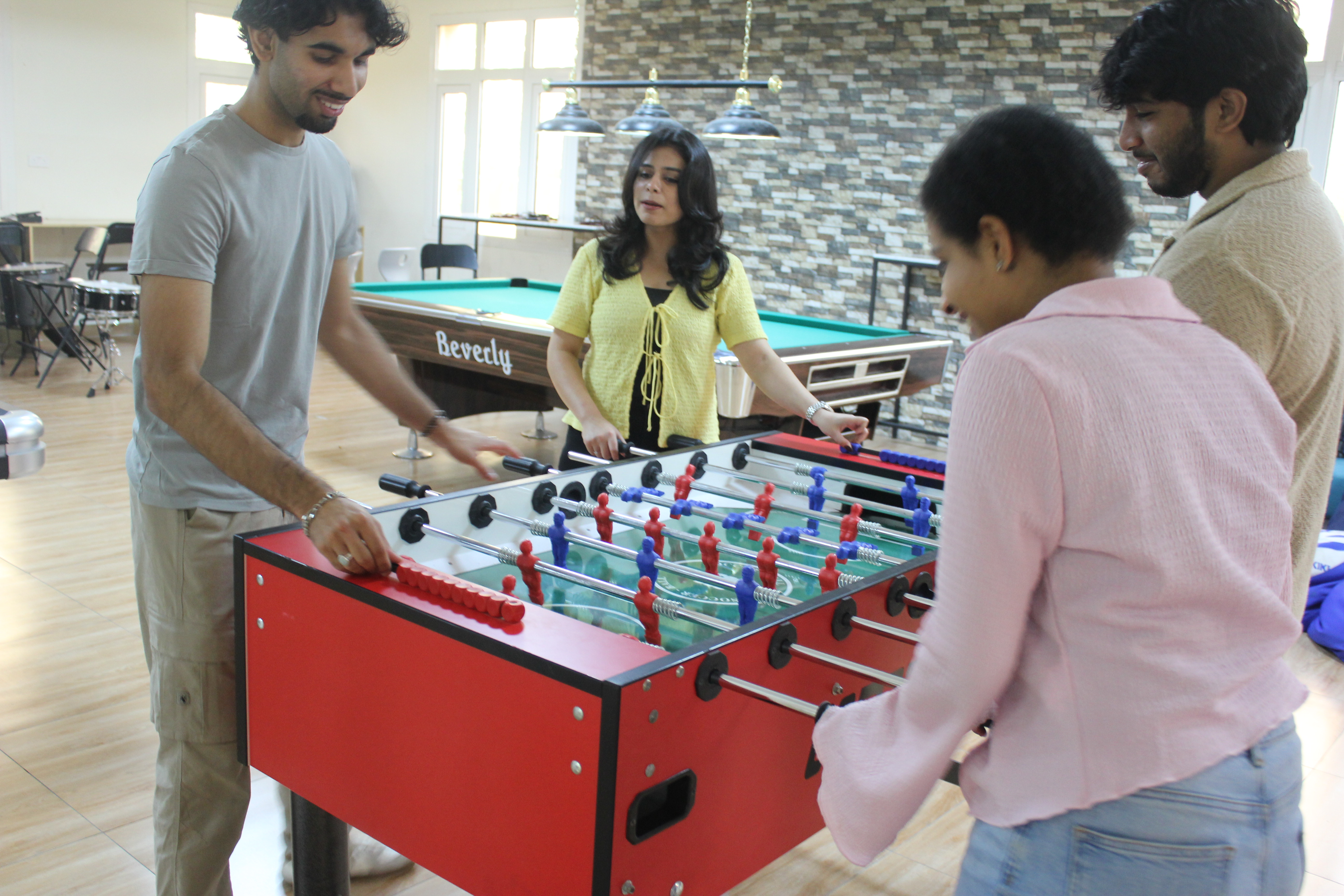 Students Playing Hand Soccer
